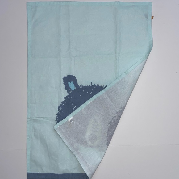 Peking Handicraft Light Blue Bear Cotton Hand Towel Tea 18x25” Hanging Loop - Picture 6 of 9